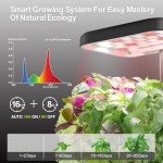 Indoor Garden Growing Systems Self-Watering Plant Pot Smart Gardening System with 17 Watts LED Grow Light Auto Timer Gardening Plant Gifts for Mom Women Plant Pot for vegetables herbs(No Seeds&Soil)