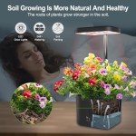 Indoor Garden Growing Systems Self-Watering Plant Pot Smart Gardening System with 17 Watts LED Grow Light Auto Timer Gardening Plant Gifts for Mom Women Plant Pot for vegetables herbs(No Seeds&Soil)