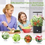Indoor Garden Growing Systems Self-Watering Plant Pot Smart Gardening System with 17 Watts LED Grow Light Auto Timer Gardening Plant Gifts for Mom Women Plant Pot for vegetables herbs(No Seeds&Soil)