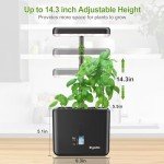 Indoor Garden Growing Systems Self-Watering Plant Pot Smart Gardening System with 17 Watts LED Grow Light Auto Timer Gardening Plant Gifts for Mom Women Plant Pot for vegetables herbs(No Seeds&Soil)