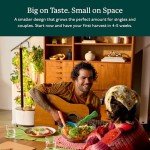 Gardyn Studio Hydroponics Growing System Kit & Vertical Indoor Garden Planter | Smart Herb Garden | Includes 16 Non-GMO Indoor Plants, Herbs, Vegetables & LED Grow Light for Your Home Gardening System