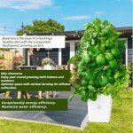 Hydroponic Growing System Kit - Indoor Smart Garden and Outdoor Garden Kit, Hydroponic Vegetable Tower,30 Pods,with Pump System and Automatic Timer, White