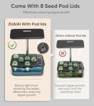 Hydroponics Growing System, 8Pods Indoor Garden Plant Germination Kit with Height Adjustable LED Grow Light, Indoor Hydroponic Growing System Herb Garden, Ideal Gifts for Women Mom/Wife/Grilfriend