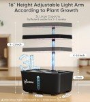 Hydroponics Growing System, 8Pods Indoor Garden Plant Germination Kit with Height Adjustable LED Grow Light, Indoor Hydroponic Growing System Herb Garden, Ideal Gifts for Women Mom/Wife/Grilfriend