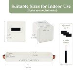 PERFNIQUE Indoor Herb Garden, Herb Garden Planter Set with Tray, Farmhouse Indoor Plant Pots, Windowsill Herb Garden with Drainage(Planter only) for Indoor/Outdoor, Window Pots(White)