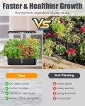 Hydroponics Growing System Kit 12 Pods Indoor Garden, Hydroponic Herb Garden Kit Indoor with LED Grow Light, Smart Indoor Garden, Adjustable Height, Auto Timer, Quiet Pump, Gift for Mon Women, Black