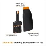 Fiskars Indoor Gardening Soil Scoop and Brush Set
