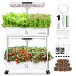 Indoor Hydroponic Garden with LED Grow Lights