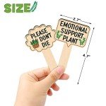 15-Pack Funny Waterproof Wooden Plant Markers