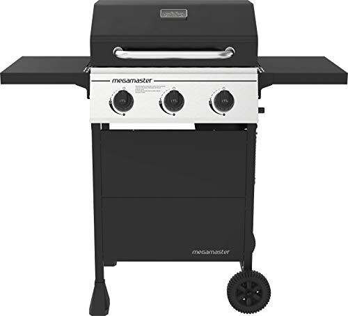 3-Burner Propane Gas Grill with Side Tables