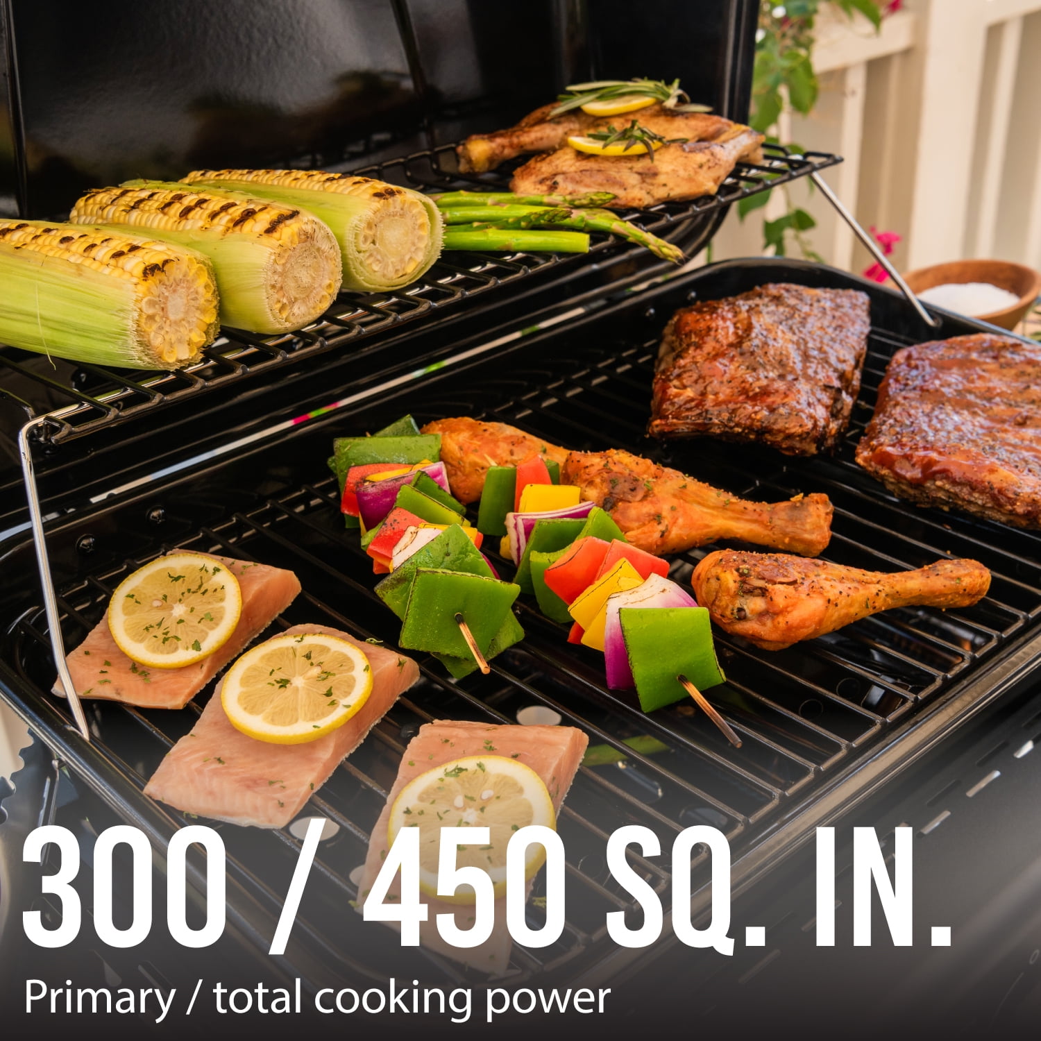 3-Burner Propane Gas Grill - 27,000 BTU, Black