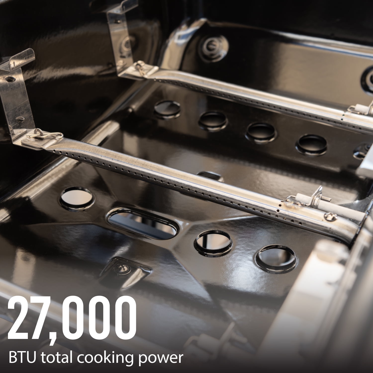 3-Burner Propane Gas Grill - 27,000 BTU, Black