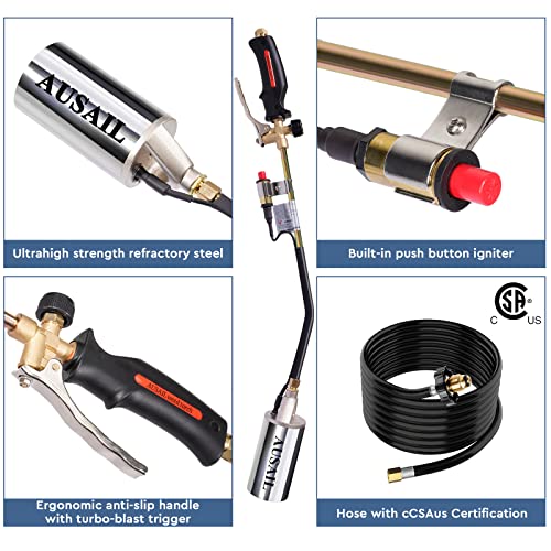 Heavy Duty Propane Weed Burner with Turbo Trigger