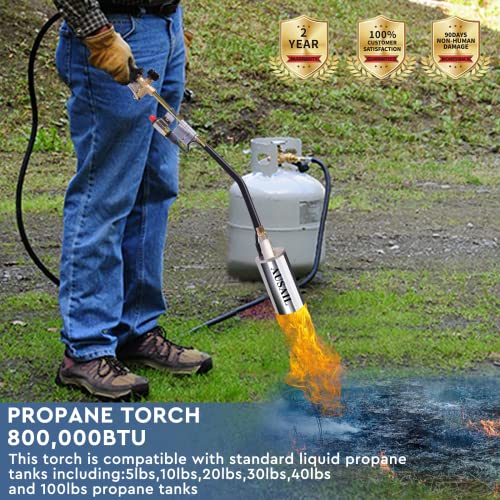 Heavy Duty Propane Weed Burner with Turbo Trigger