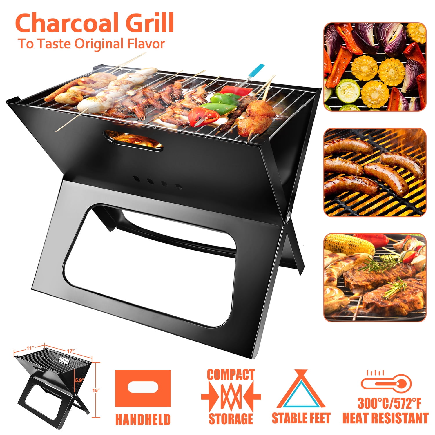 iMounTEK Portable BBQ Barbecue Grill Foldable Charcoal Grill