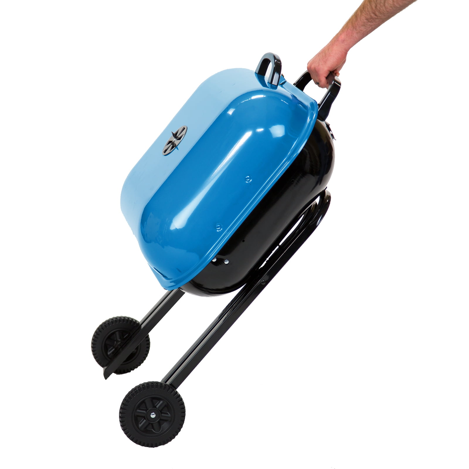 Americana Walk-A-Bout Portable Charcoal Grill in Blue