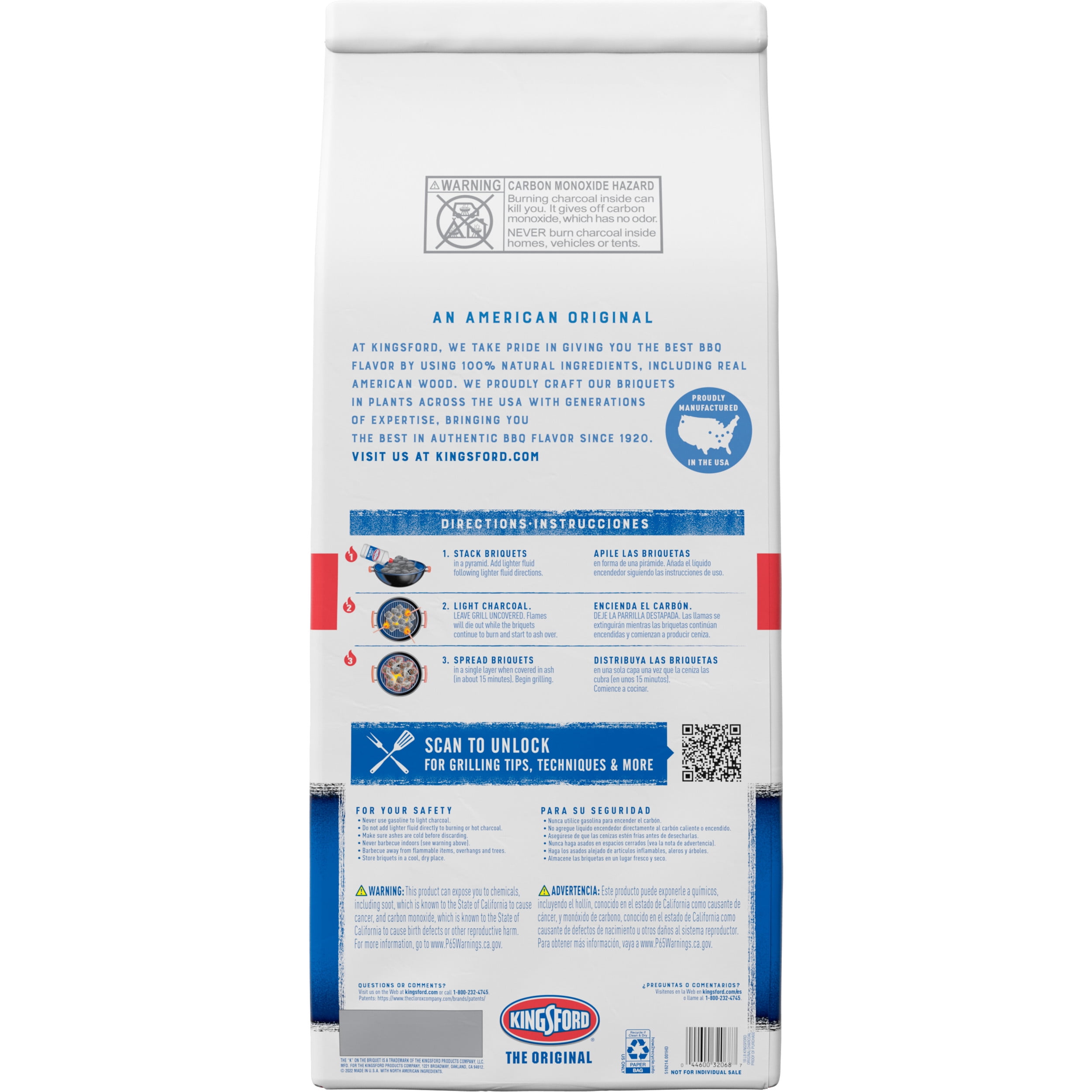 Kingsford Original Charcoal Briquettes, 18 lb (2 pack)