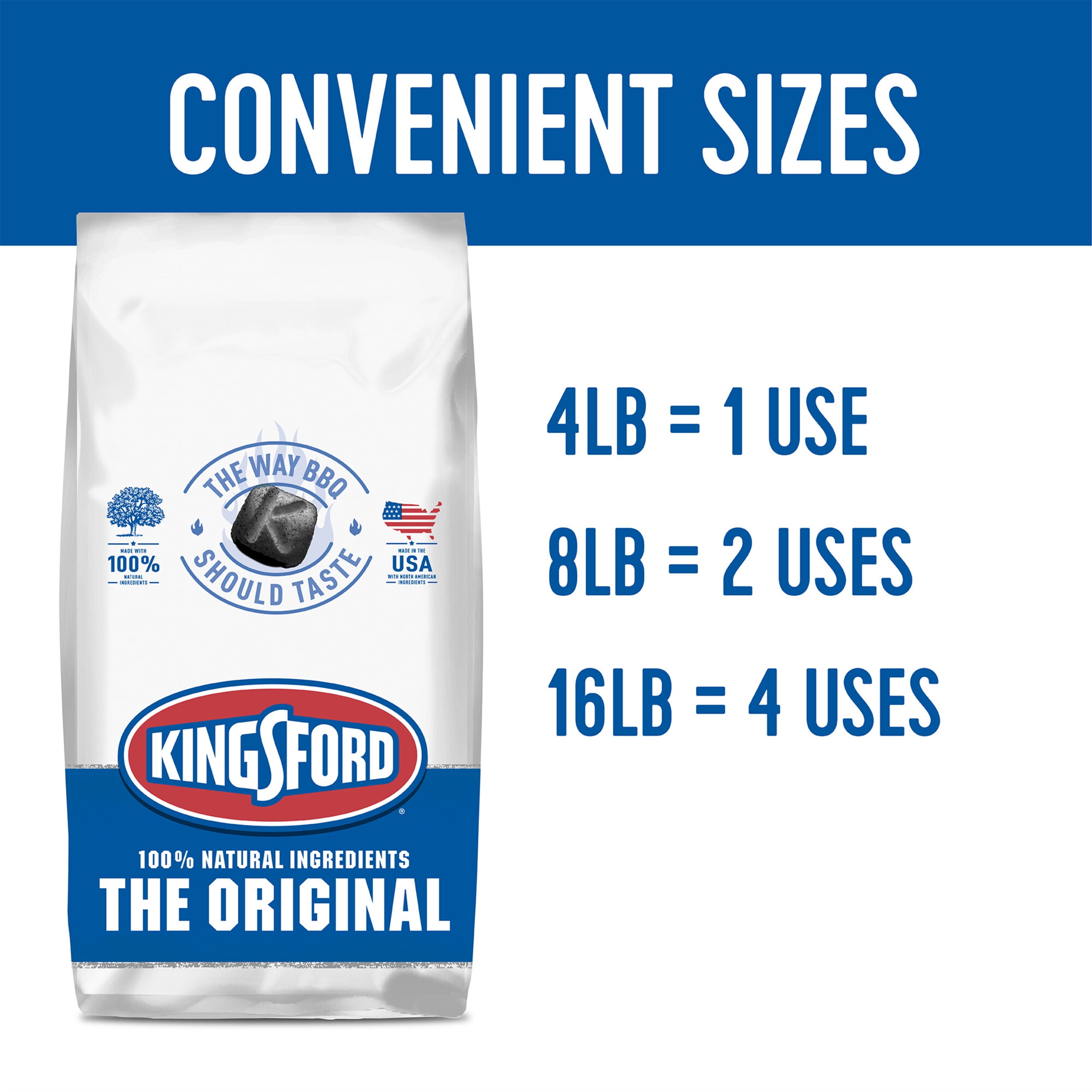 Kingsford Original Charcoal Briquettes, 16 lb