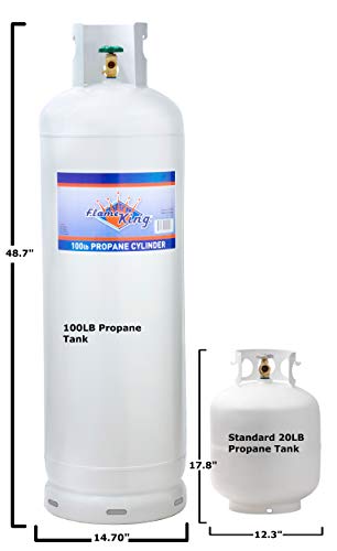 100 lb Steel Propane Tank with Valve and Collar