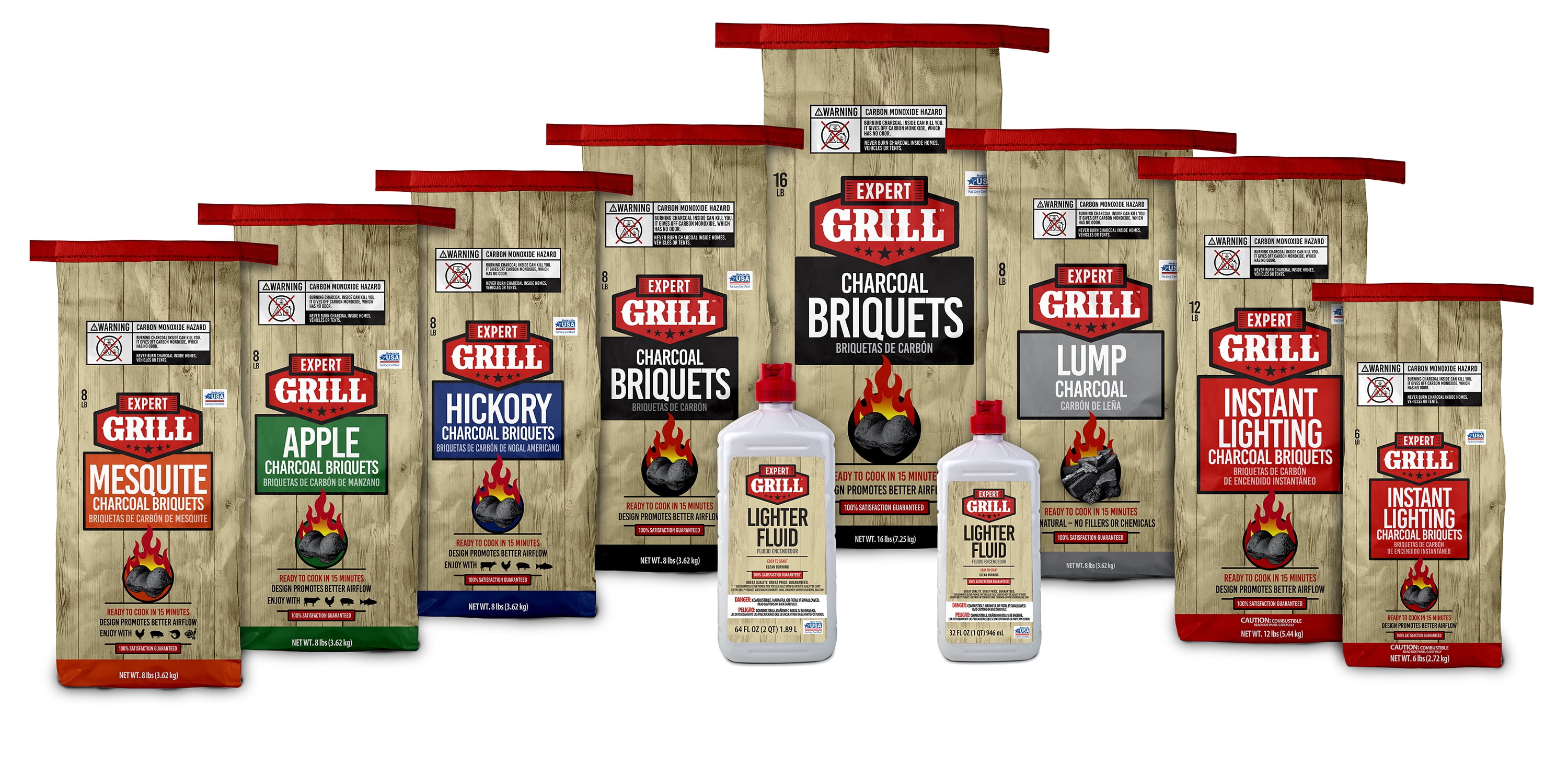 Expert Grill Charcoal Briquets, Charcoal Briquettes, 16 Lb