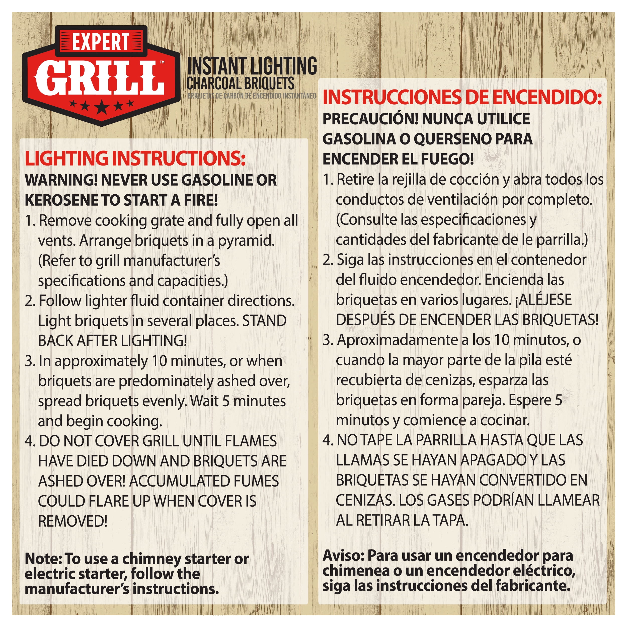 Expert Grill Instant Charcoal Briquets, 12 Lb