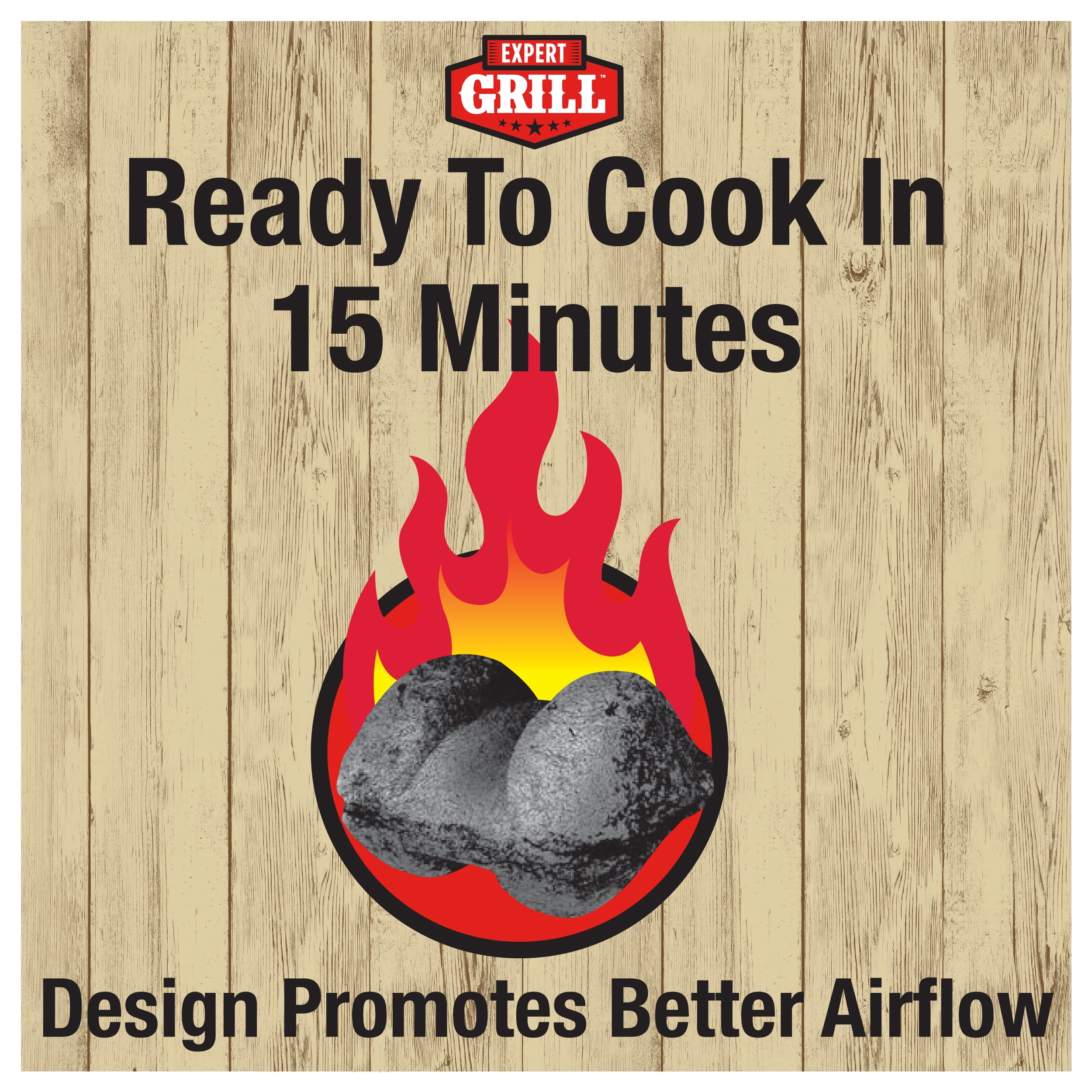 Expert Grill Charcoal Briquets, Charcoal Briquettes, 16 Lb