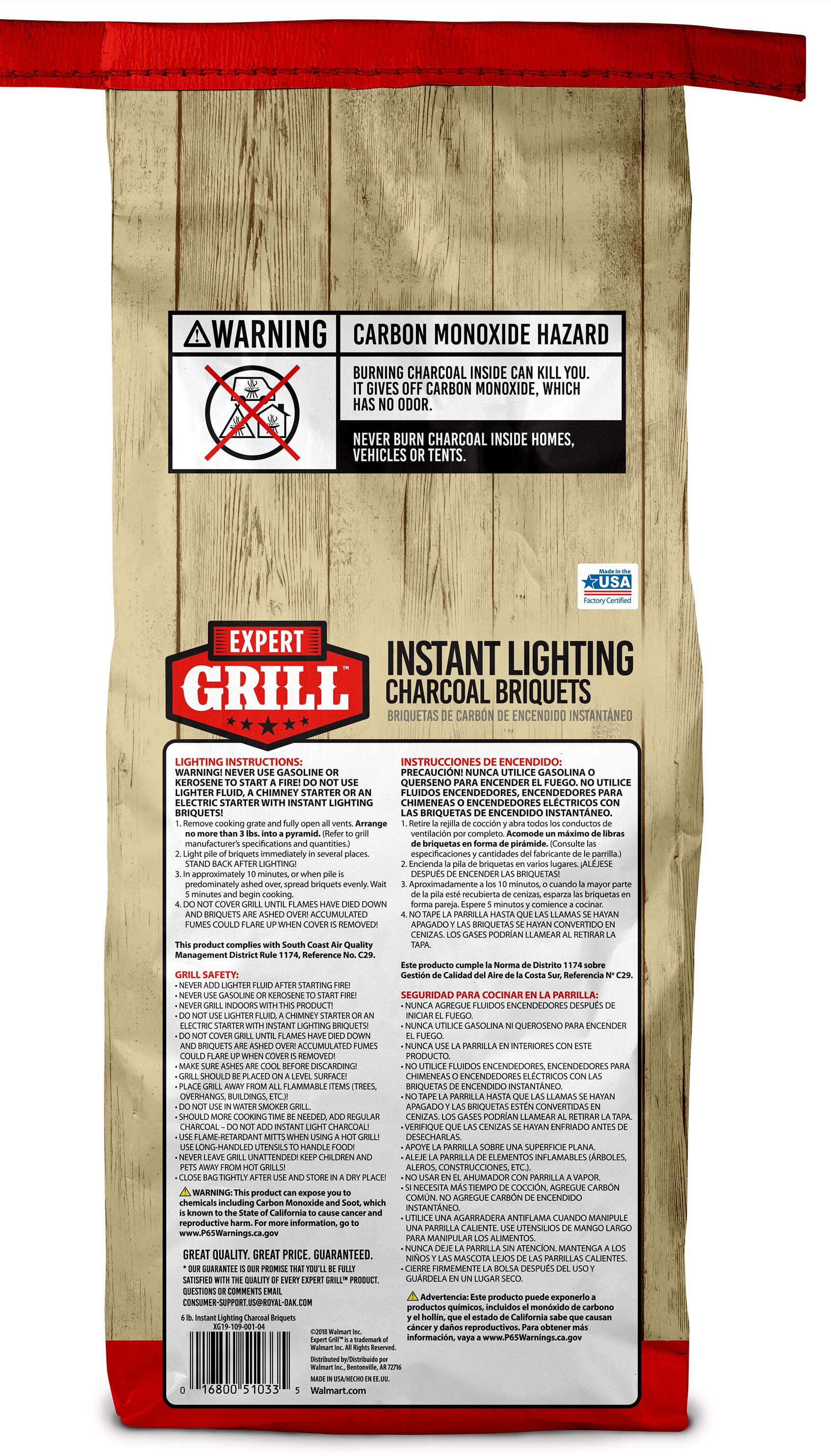 Expert Grill Charcoal Briquettes, 6 Lb