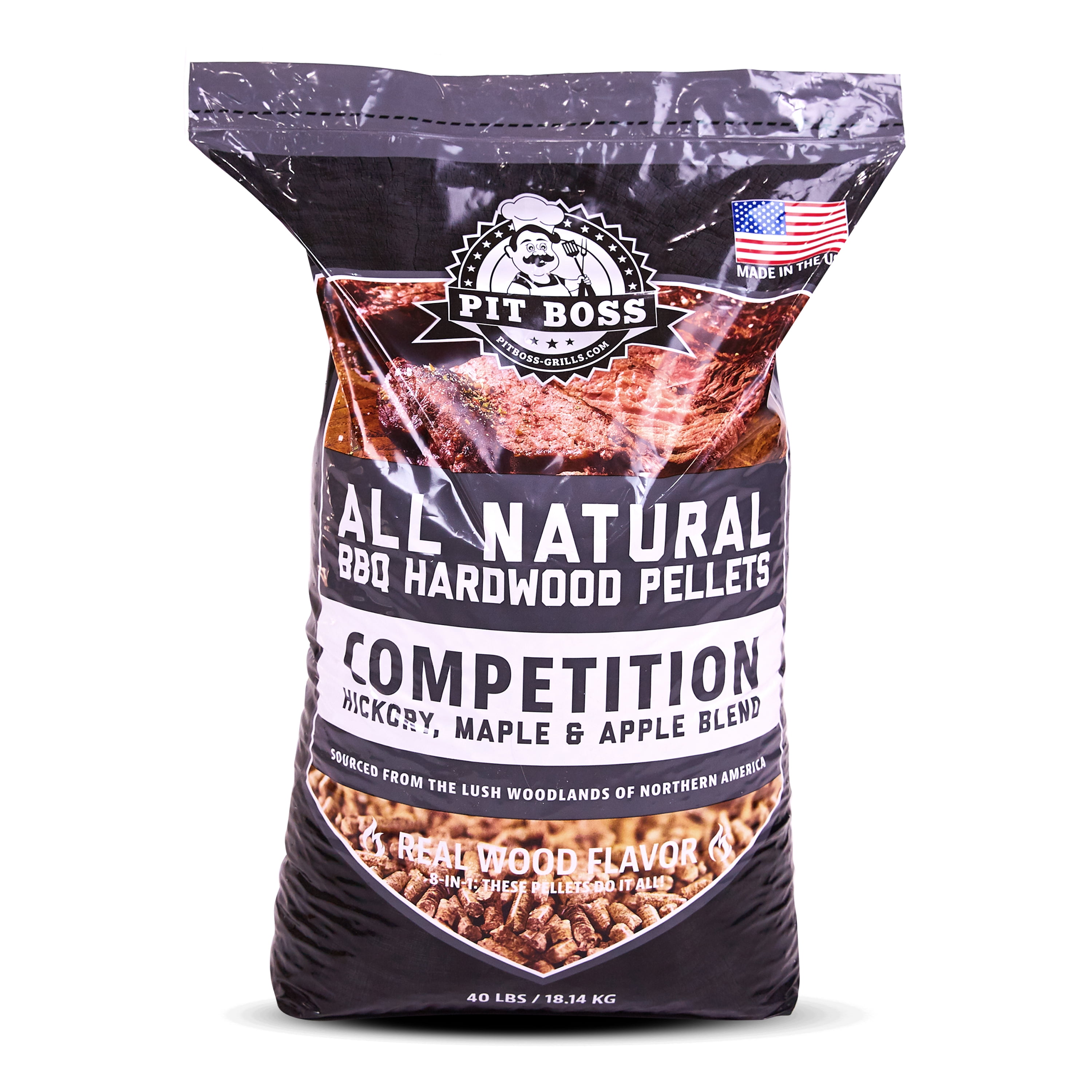 Pit Boss 100% Natural Hardwood Grilling Pellets, 40lbs