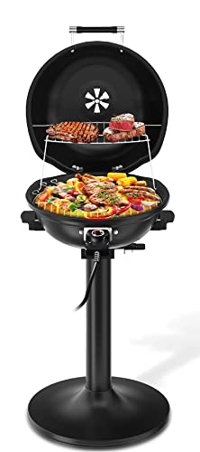 15-serving Electric Outdoor Grill with Nonstick Surface