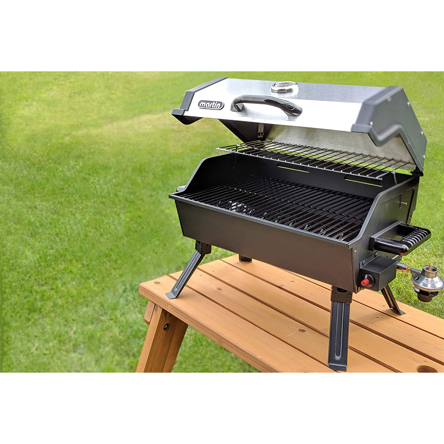 Portable Propane Gas BBQ Grill with Support Legs