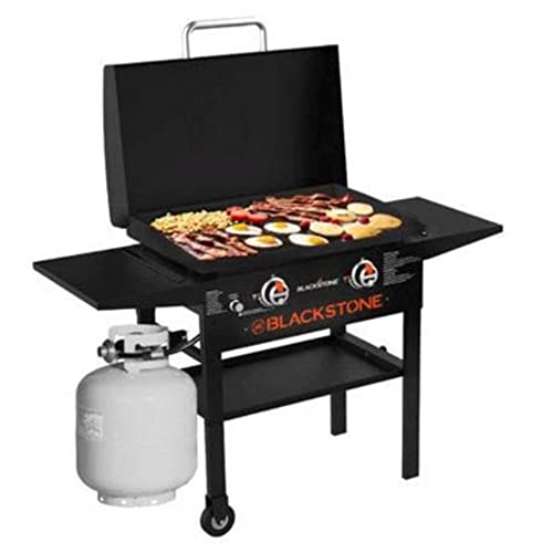 Heavy Duty Gas Griddle with Side Shelves & Hood