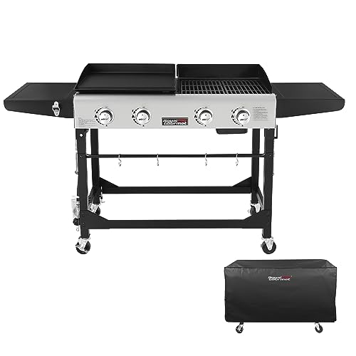 4-Burner Propane Gas Grill with Griddle Combo