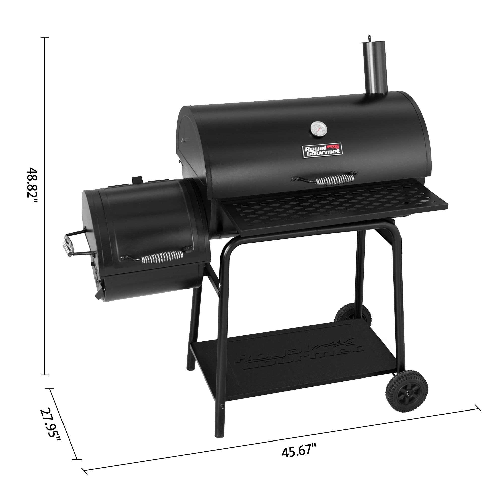 30" Charcoal Grill with Offset Smoker by Royal Gourmet