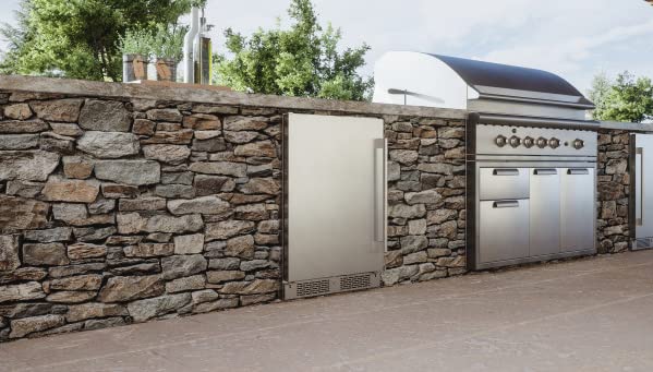 Zephyr Presrv Series 24 Inch Stainless Steel Freestanding or Built In Beverage Center 13 bottles, 84 12 oz cans (Single Zone Beverage Cooler - Outdoor)