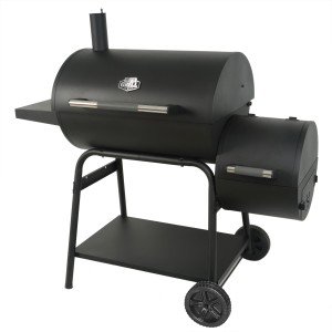 Expert Grill 28" Offset Charcoal Smoker Grill with Side Firebox, Black