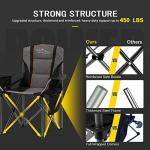 Oversized Padded Camping Chair with Cooler Bag
