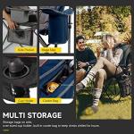 Oversized Padded Camping Chair with Cooler Bag