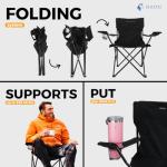 Folding Camping and Beach Chairs with Cup Holders