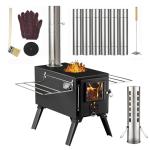 Compact Wood Burning Stove for Camping & Outdoor Use