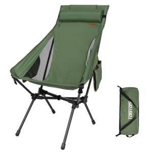 High Back Portable Camping Chair with Cushion