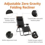 Adjustable Zero Gravity Lounge Chair with Pillow