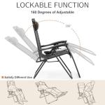 Sweetcrispy Portable Zero Gravity Recliner Chair Set