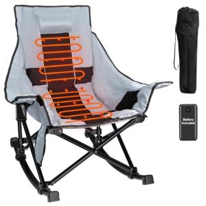 XL Heated Rocking Camping Chair with Power Bank