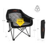 Oversized Heavy Duty Camping Chair with Cup Holder