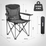 WILDROOTS Oversized Padded Camping Chair with Armrest