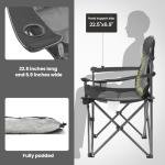 WILDROOTS Oversized Padded Camping Chair with Armrest