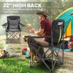 WILDROOTS Oversized Padded Camping Chair with Armrest
