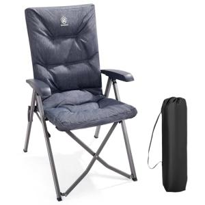 Comfortable Folding Camping Recliner Chair with Adjustable Back