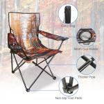Portable Camping Chair with Drink Holder & Bag
