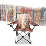 Portable Camping Chair with Drink Holder & Bag